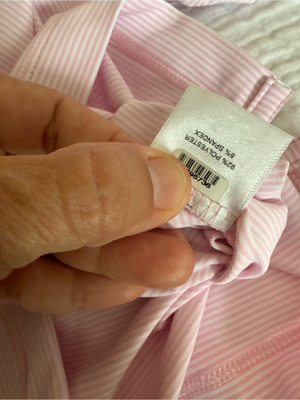 Peter Millar Women's Golf Polo Pink/White stripe - Picture 6 of 7